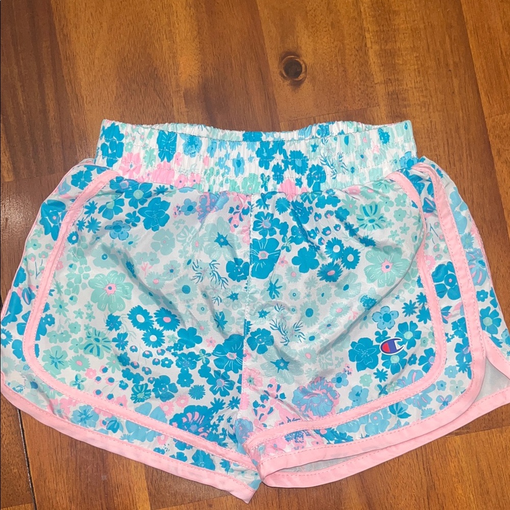 Champion Kids' Floral Shorts - Blue and Pink